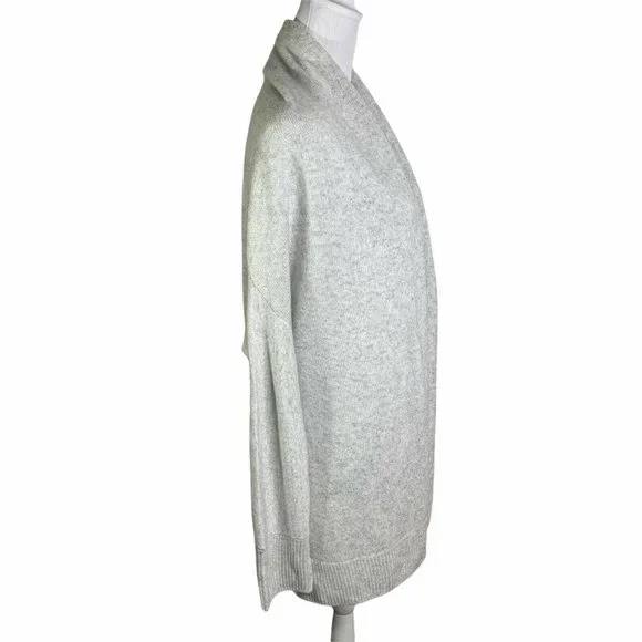 VINCE Gray Cashmere Wool Waist Tie Shawl Collar Cardigan Sweater Womens L New